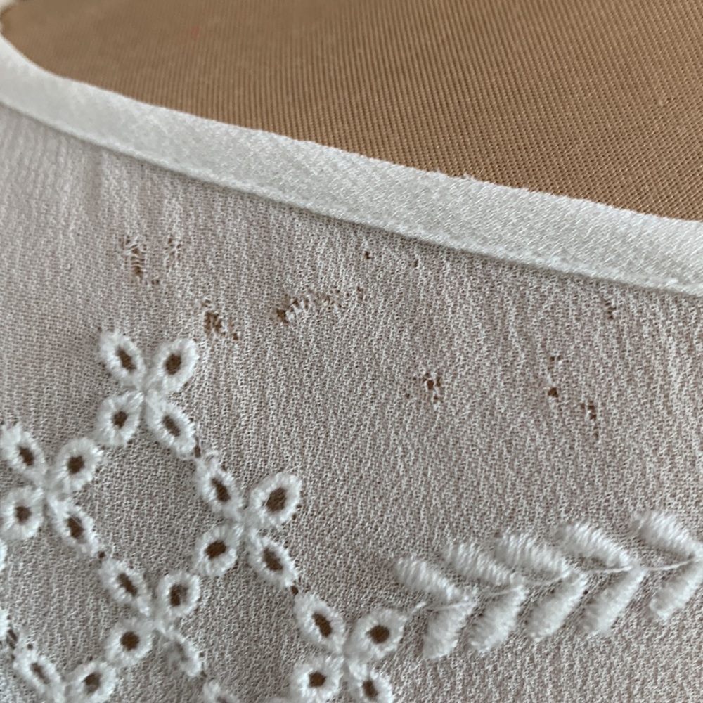 Lucky Brand Boho White Crochet Lace‎ Mini Dress Size S - Picture 8 of 12